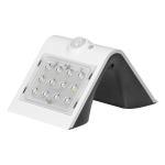 LED solar aialamp liikumisanduriga, must/valge IP65 – valge