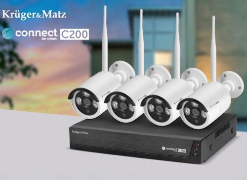 SKU 2602074 Kruger & Matz Connect C200 Tuya CCTV WiFi jälgimiskomplekt - Pilt 1
