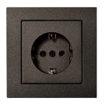 EPSILON Pistikupesa maandusega IKL16-404-01 E/J MUST, ilma raamita