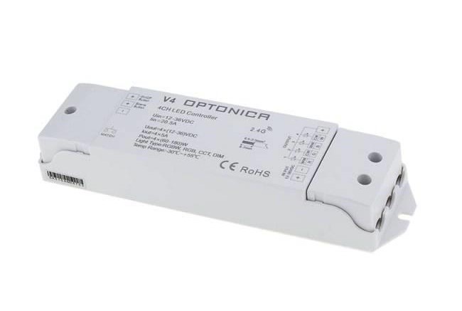 led-v4-empfaenger-single-cct-dual-rgb-rgbw-1.jpg LED RGB/RGBW CONTROLLER 4CH 4*5A V4 constant voltage OPTONICA LED - Image 1