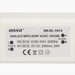 TRANSFORMATOR LED 24W, IP20, 12V, AC/DC, OR-ZL-1614 ORNO