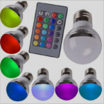 LED pirn RGB, E14 3W