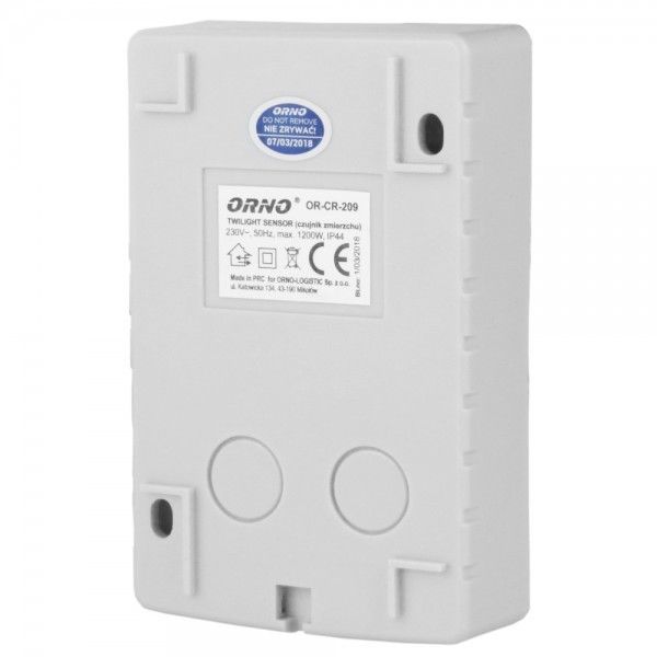 SKU 80092 HÄMARAANDUR, 1200W, IP44, 1-8h ,OR-CR-209, ORNO - Pilt 1