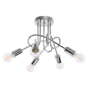 Lühter LOOP 5 kroom Sollux Lighting
