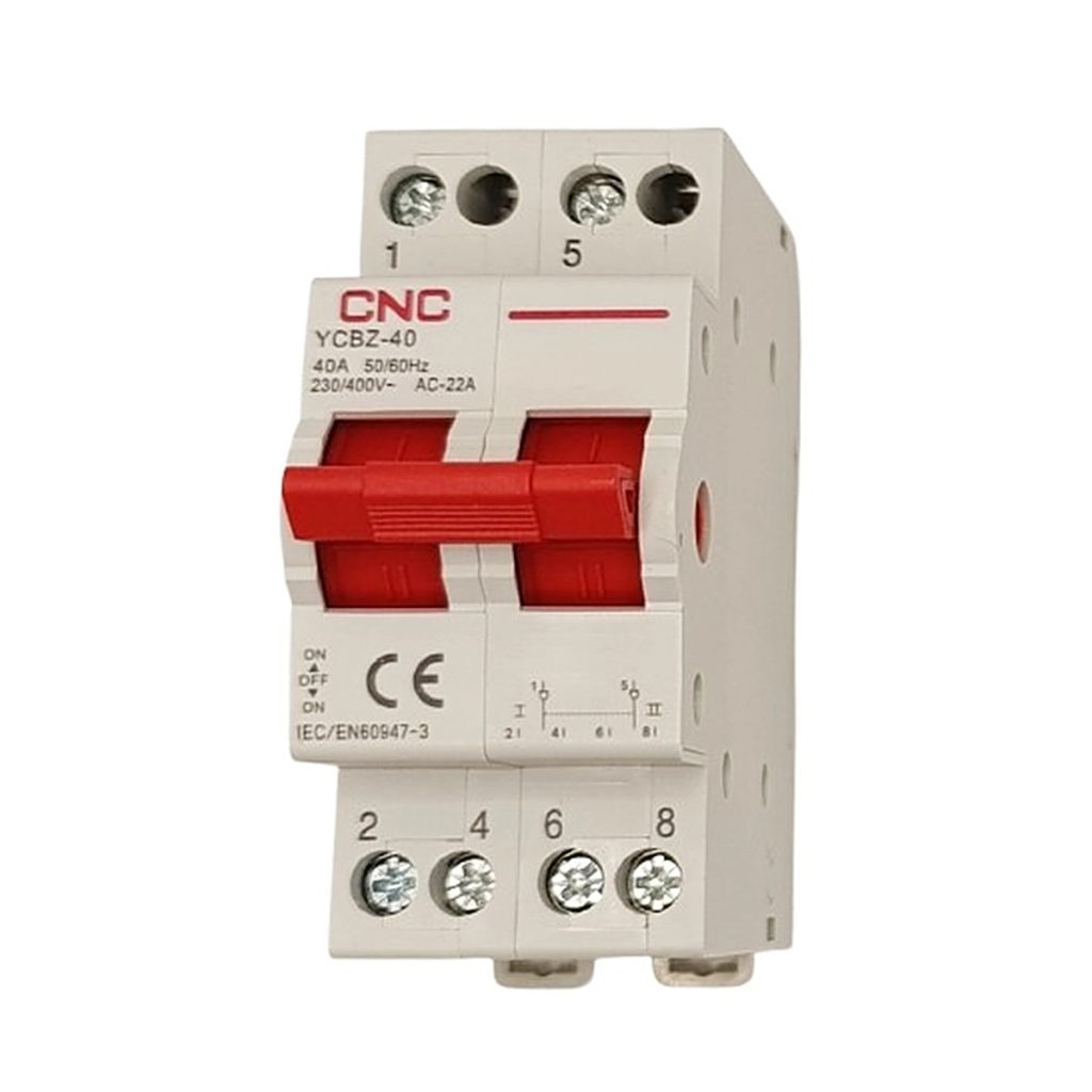 Moodulümberlüliti CNC YCBZ-40, 2P, 40A, 1-0-2