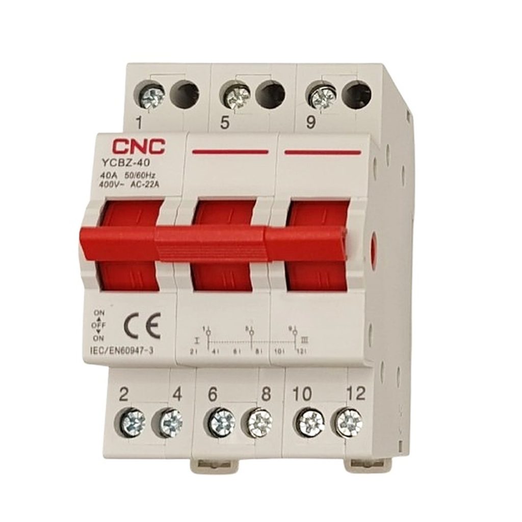 Moodulümberlüliti CNC YCBZ-40, 3P, 40A, 1-0-2