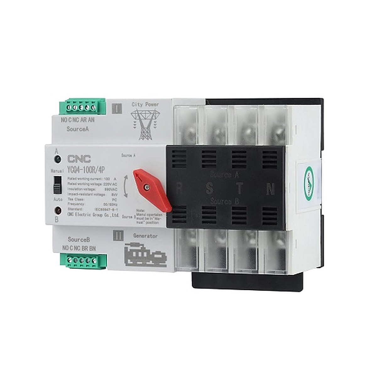 Automaatne ümberlüliti CNC 4P, 220V, 100A Automaatne ümberlüliti CNC 4P, 220V, 100A