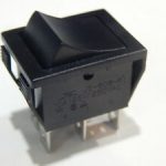 Встраиваемый выключатель MINI, квадратный, черный