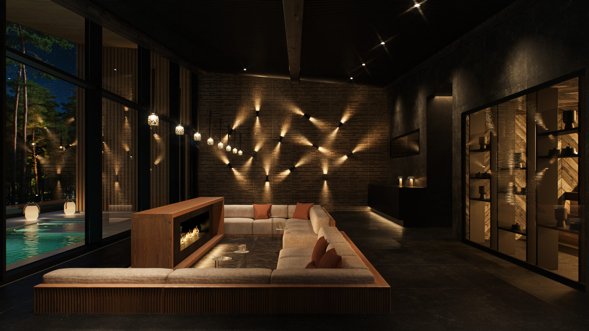 Спа-центр Kurro Nature Spa вечером
